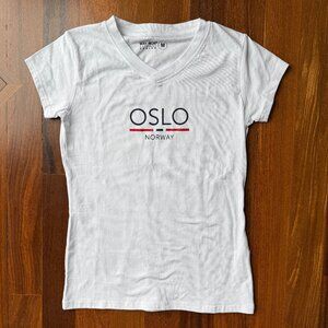 NEW Way Nor Oslo Norway Sz M White Tshirt